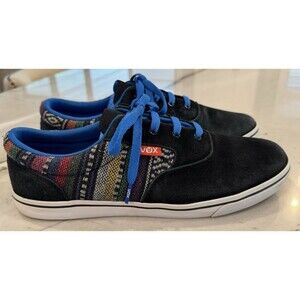 Vox Skateboarding Shoes Mens size 11.5 ~ Womens size 13 Black Suede Poncho